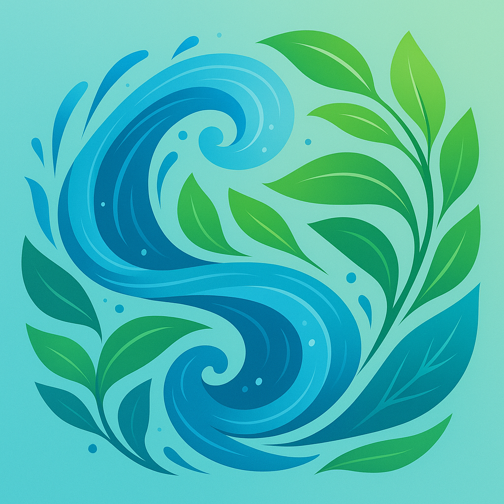 Abstract water and nature illustration